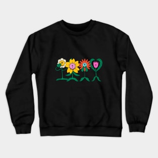 Happiness Flowers Crewneck Sweatshirt